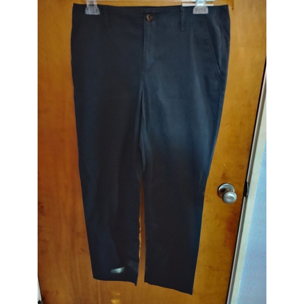 Loft The Monroe NWT Slim Charcoal Gray Chino Mid-Rise Work Career Pants Size 6